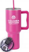 Pink Travel Tumbler with Straw